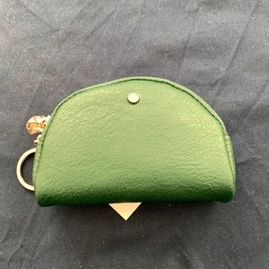 LC Lauren Conrad green half moon zip case